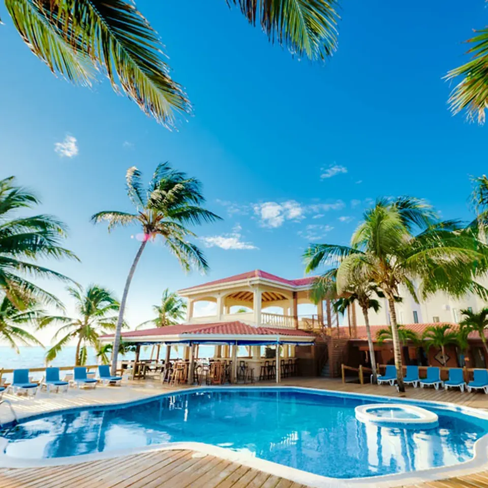 Sunbreeze hotel on the shore of San Pedro, Belize